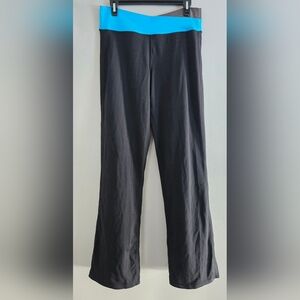 Lululemon Black & Blue Astro Wide Leg Yoga Pants Size 10